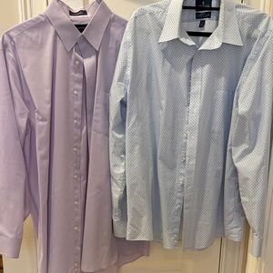 Stafford Men's Purple and Blue Dress Shirts